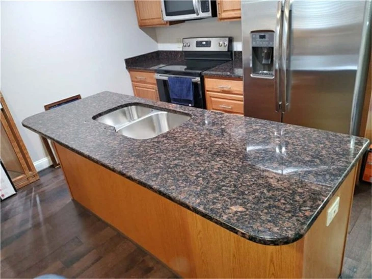 tan brown  island-countertops  kitchen