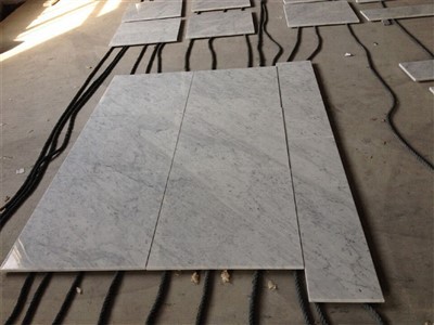 Bianco Carrara šlifuotos marmurinės plytelės 12x24