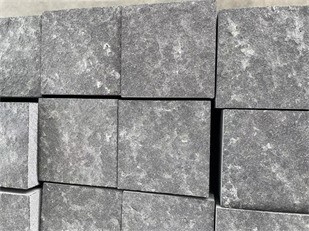 flamed black basalt cubes cobbles flamed black basalt cubes cobbles
